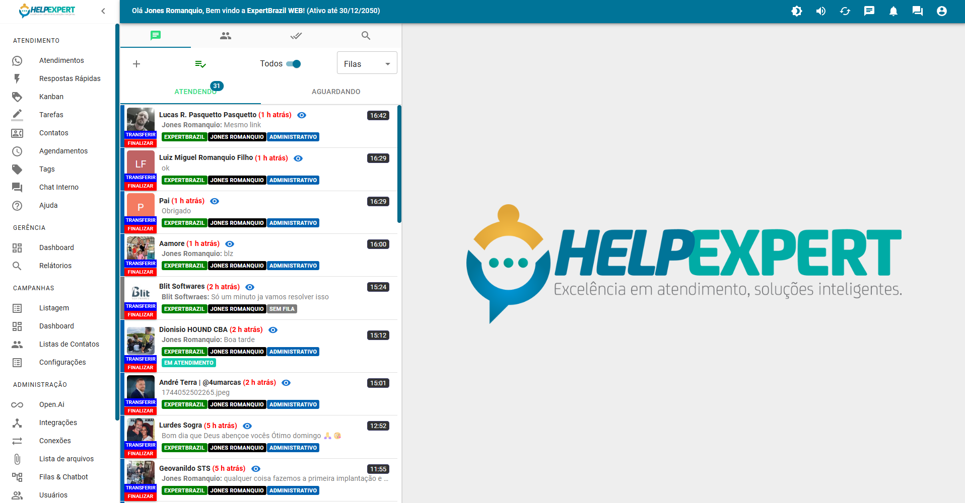 HelpExpert Dashboard